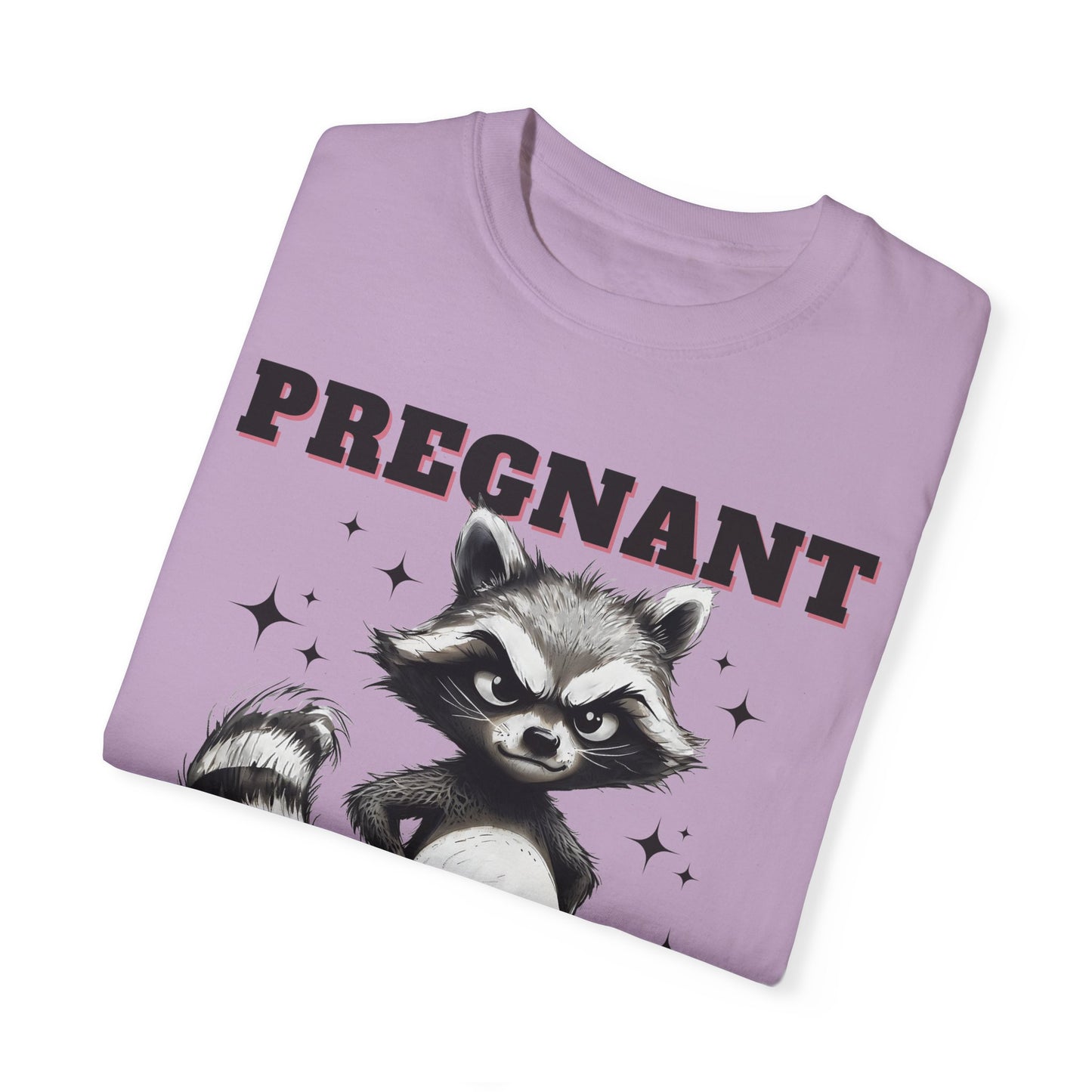 Pregnant Raccoon Graphic T-Shirt - Funny Unisex Tee