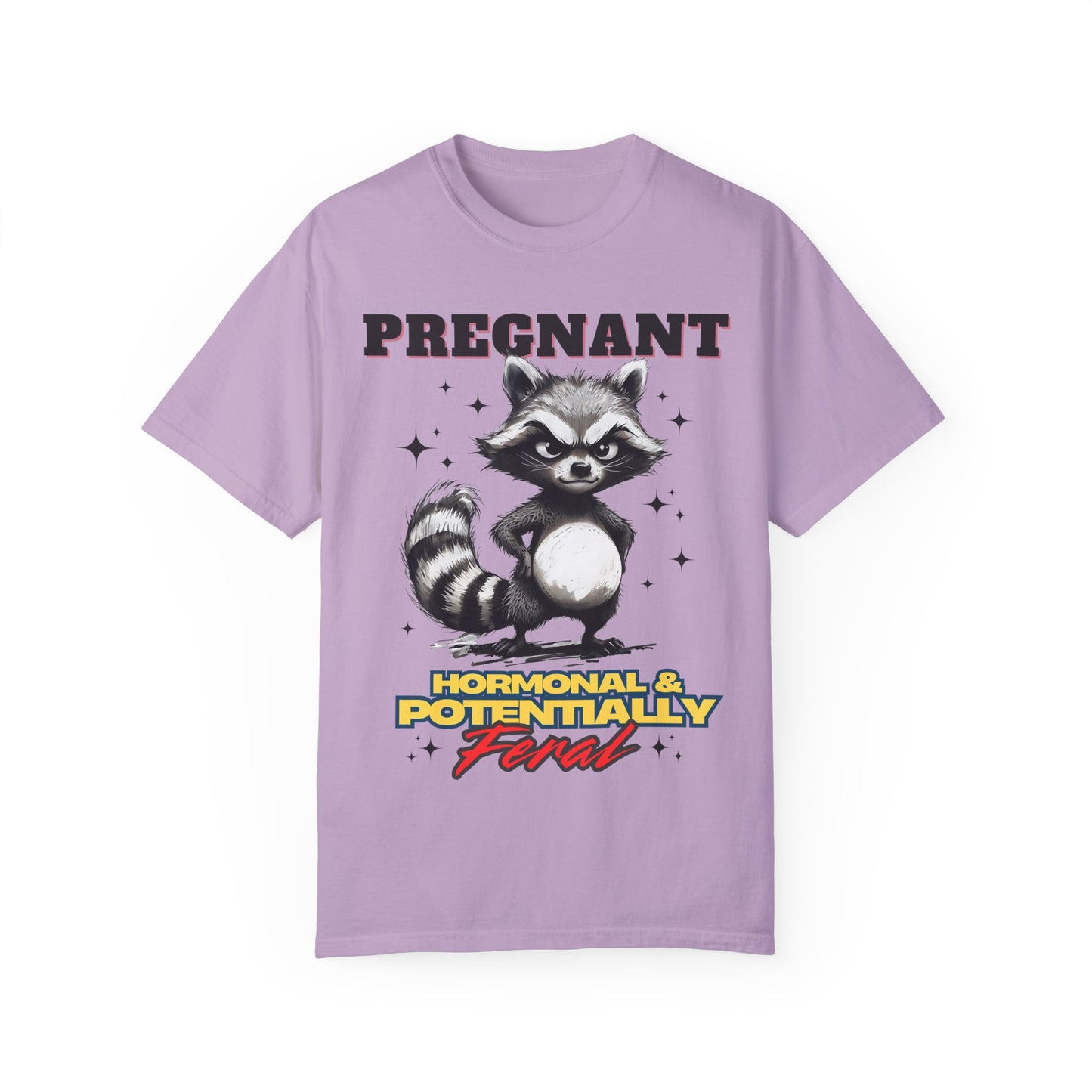 Pregnant Raccoon Graphic T-Shirt - Funny Unisex Tee