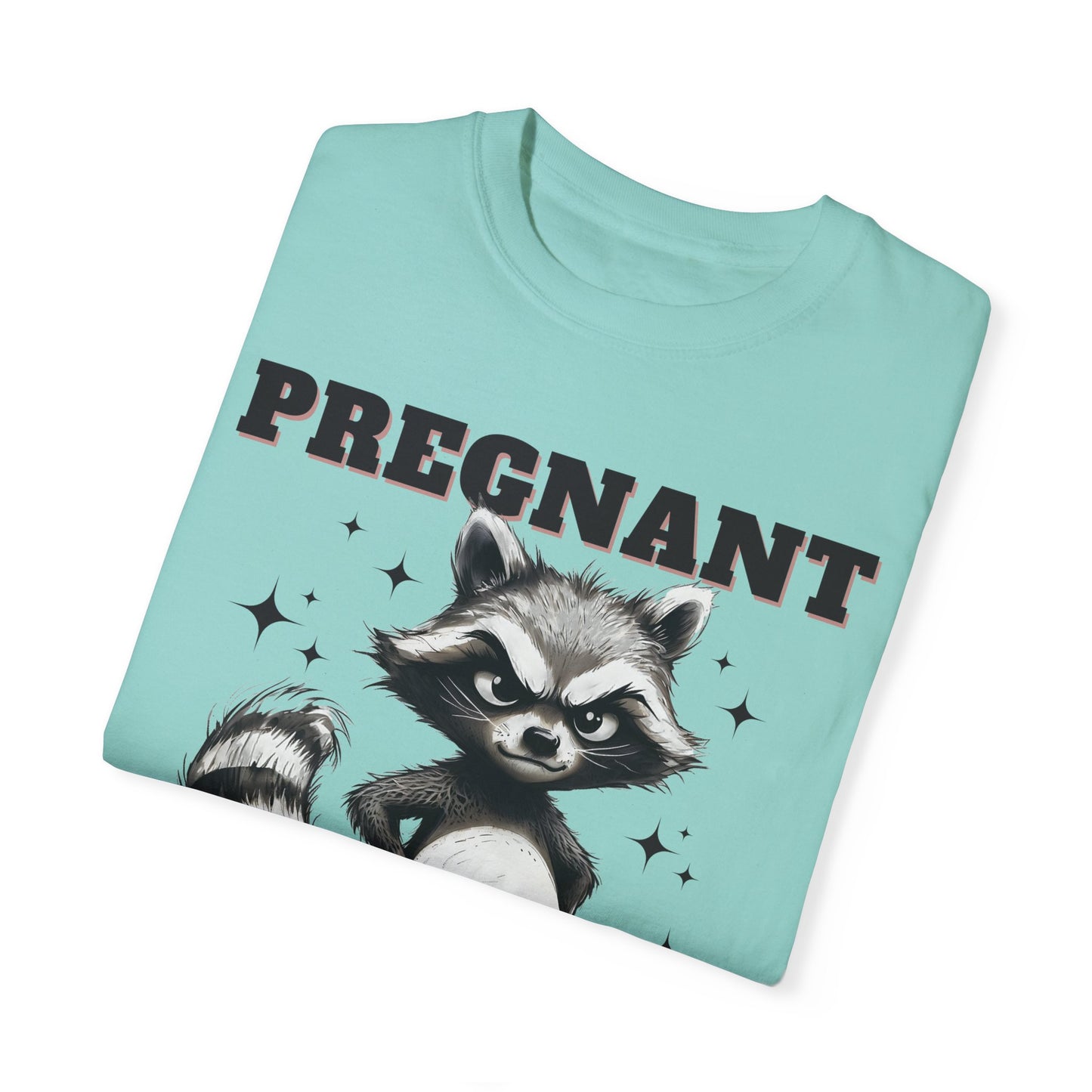 Pregnant Raccoon Graphic T-Shirt - Funny Unisex Tee