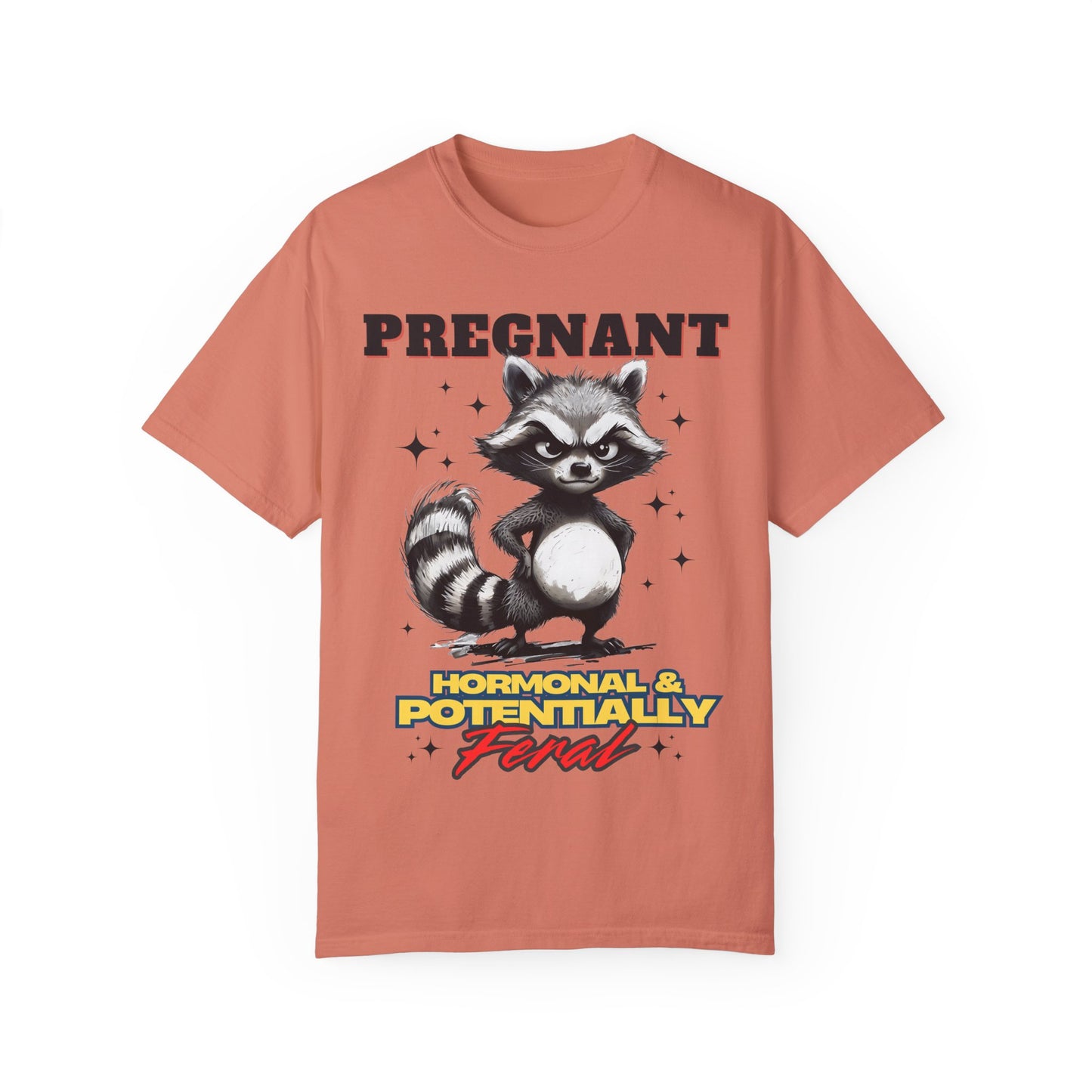 Pregnant Raccoon Graphic T-Shirt - Funny Unisex Tee