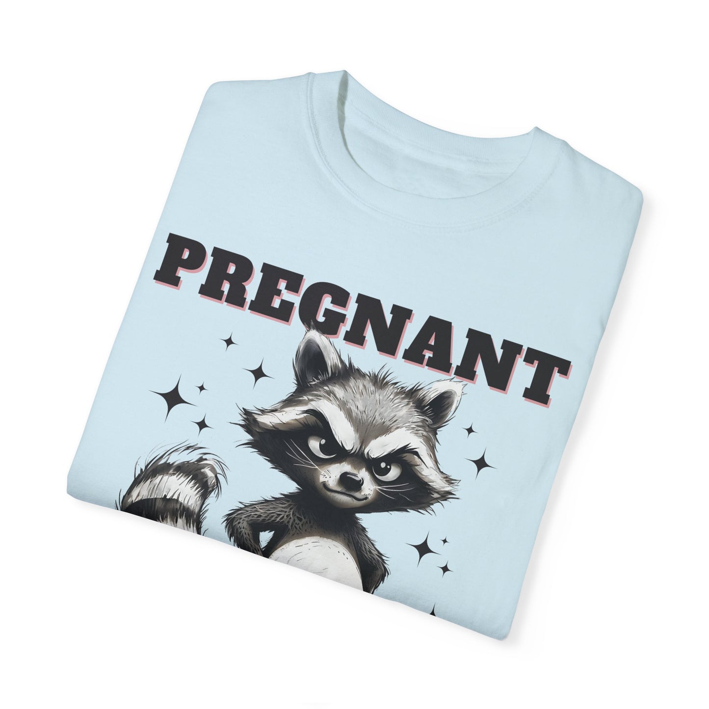 Pregnant Raccoon Graphic T-Shirt - Funny Unisex Tee