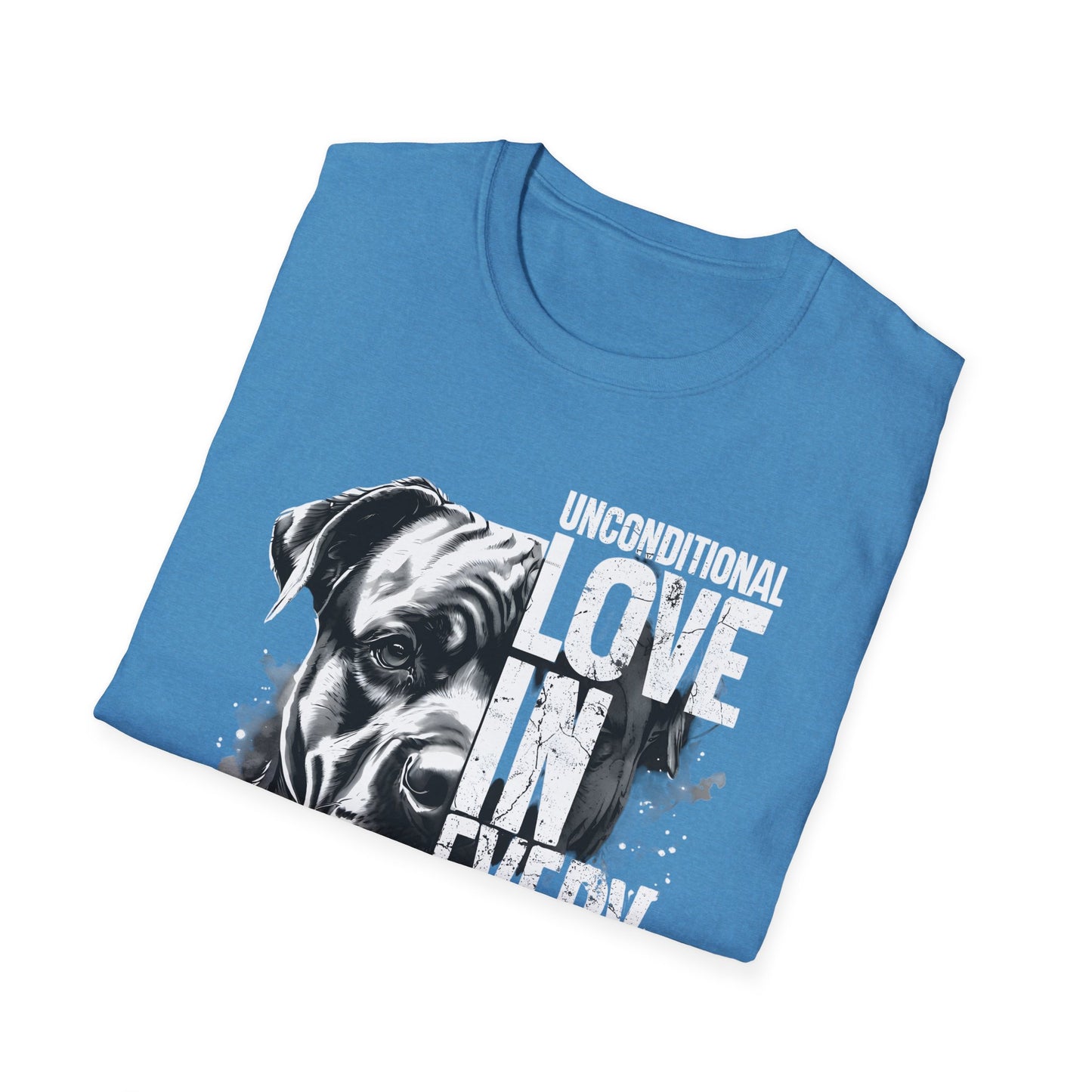 Unisex Softstyle T-Shirt - 'Unconditional Love in Every Bark' - Dog Lover Gift