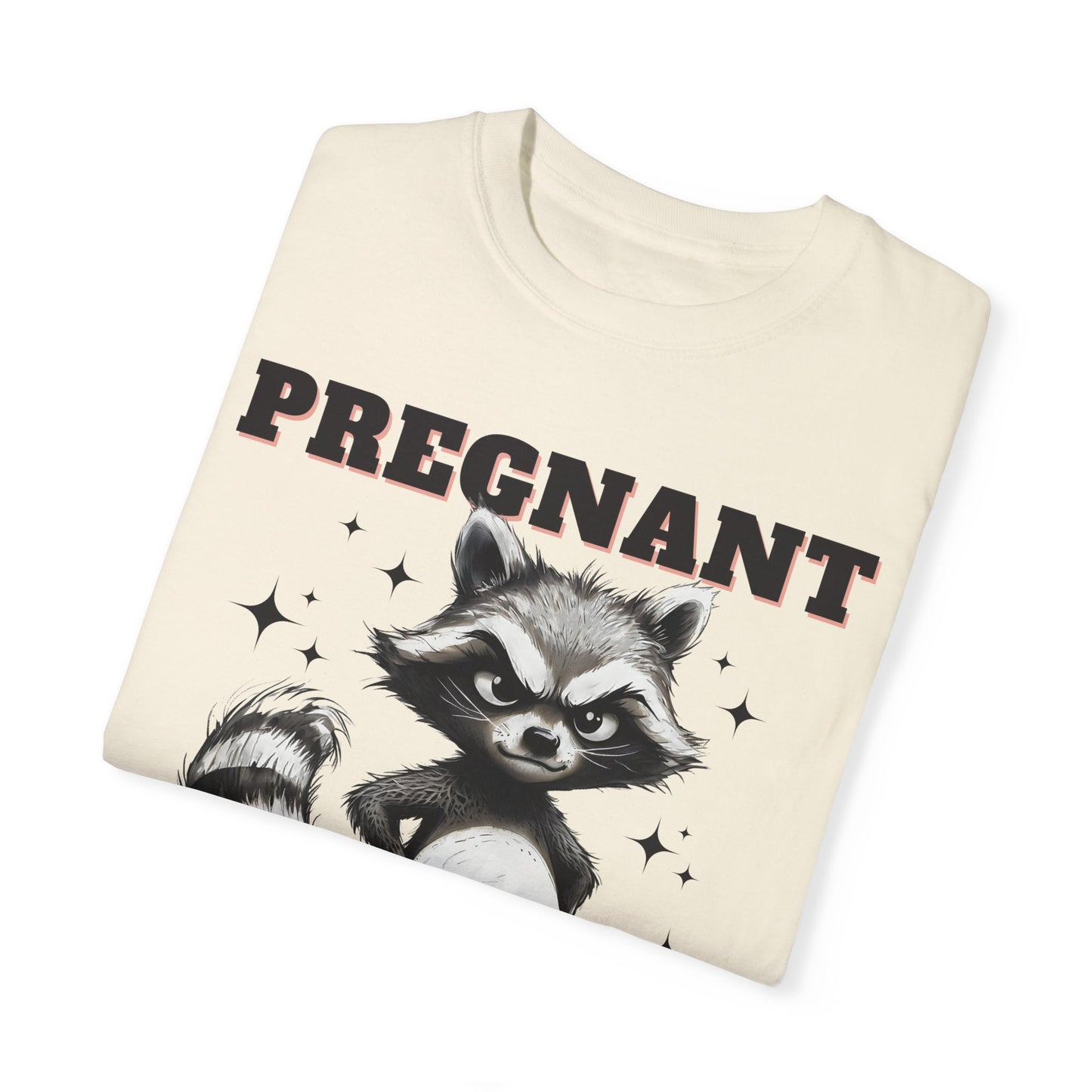 Pregnant Raccoon Graphic T-Shirt - Funny Unisex Tee