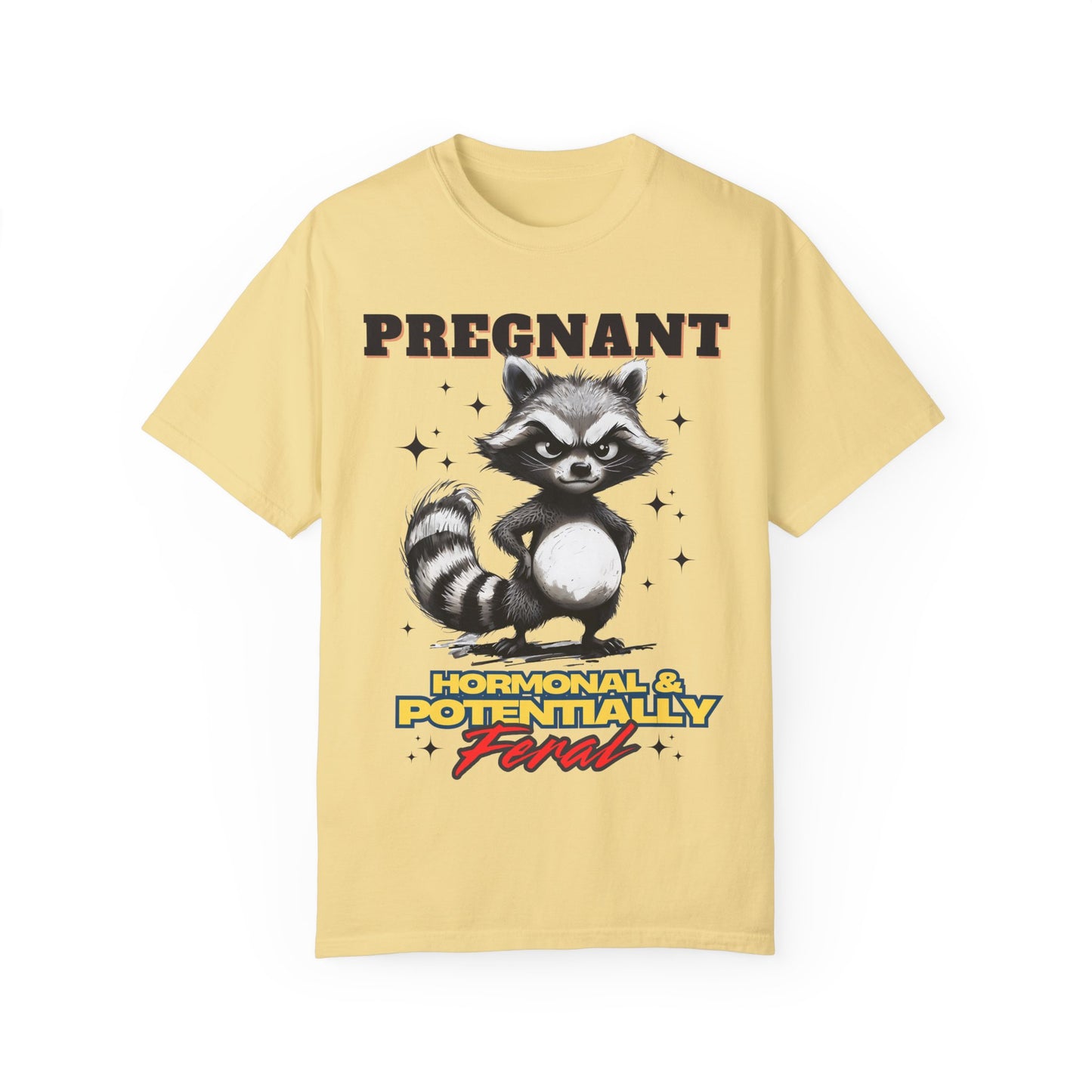 Pregnant Raccoon Graphic T-Shirt - Funny Unisex Tee