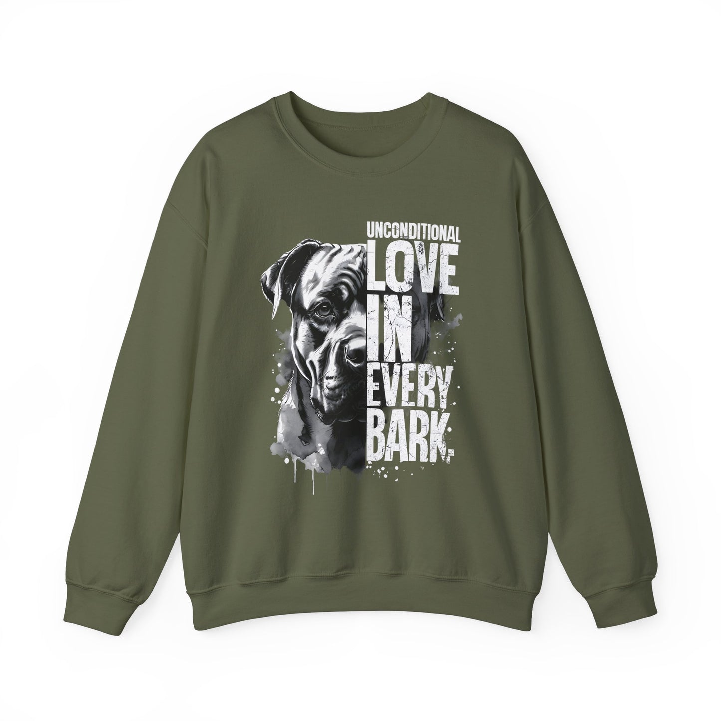 Unisex Heavy Blend™ Crewneck Sweatshirt - Artistic Dog Design for Animal Lovers