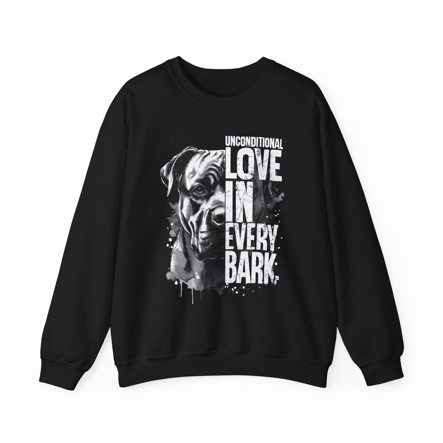 Unisex Heavy Blend™ Crewneck Sweatshirt - Artistic Dog Design for Animal Lovers