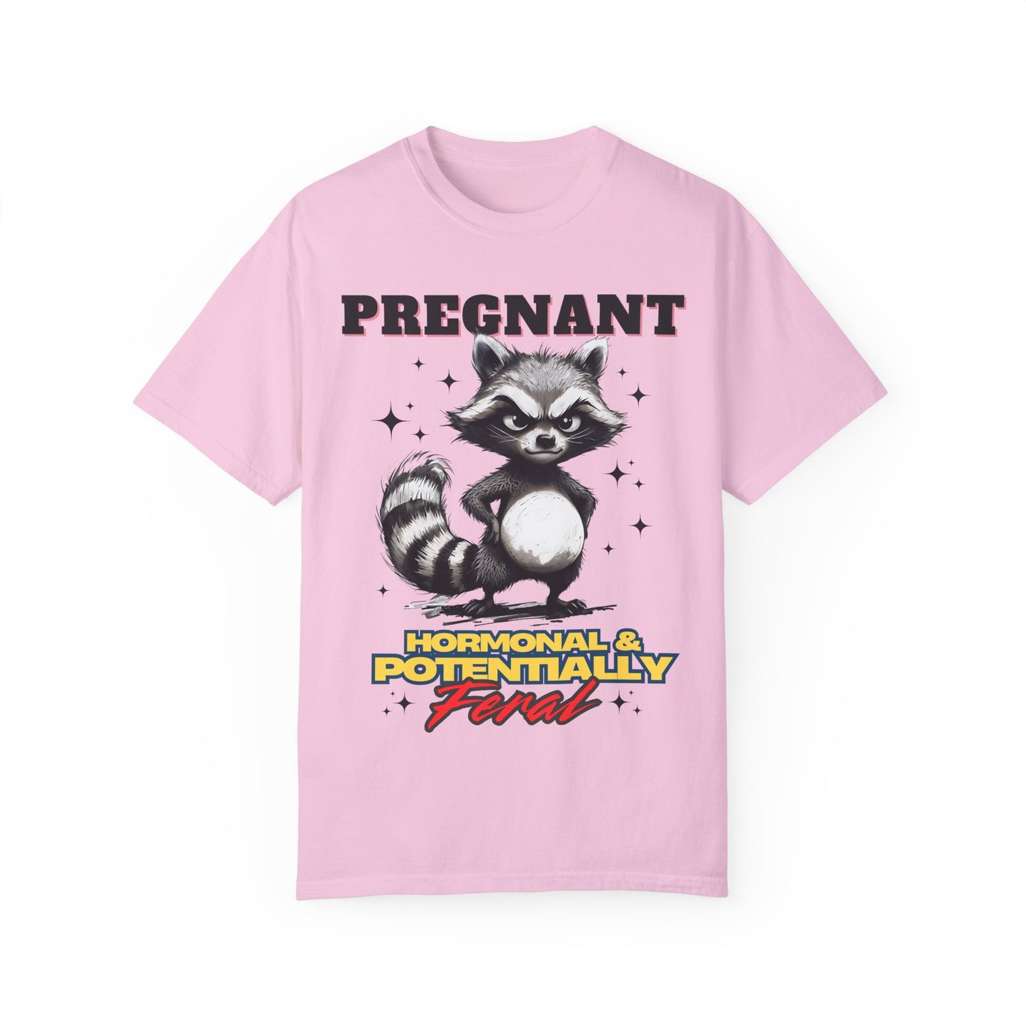 Pregnant Raccoon Graphic T-Shirt - Funny Unisex Tee