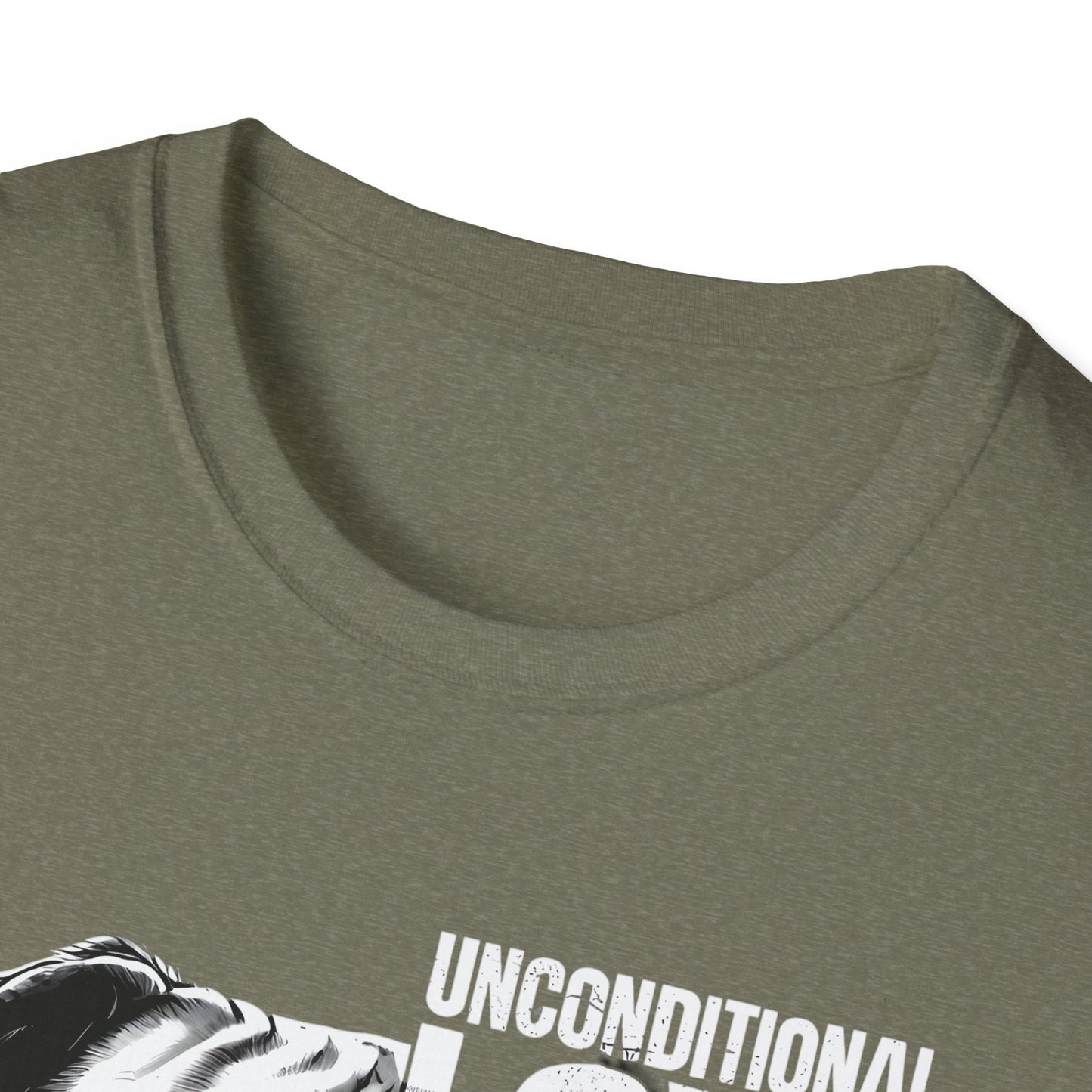 Unisex Softstyle T-Shirt - 'Unconditional Love in Every Bark' - Dog Lover Gift