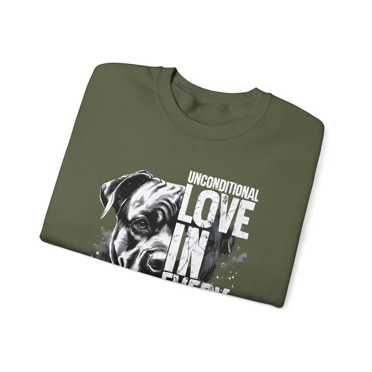 Unisex Heavy Blend™ Crewneck Sweatshirt - Artistic Dog Design for Animal Lovers