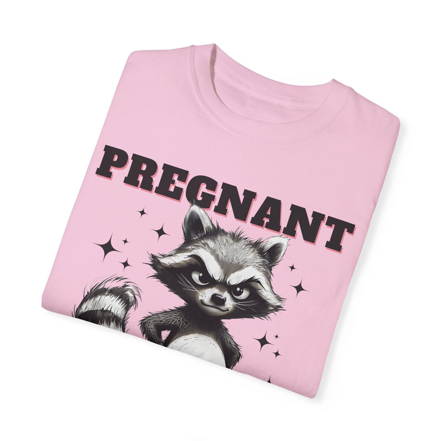 Pregnant Raccoon Graphic T-Shirt - Funny Unisex Tee