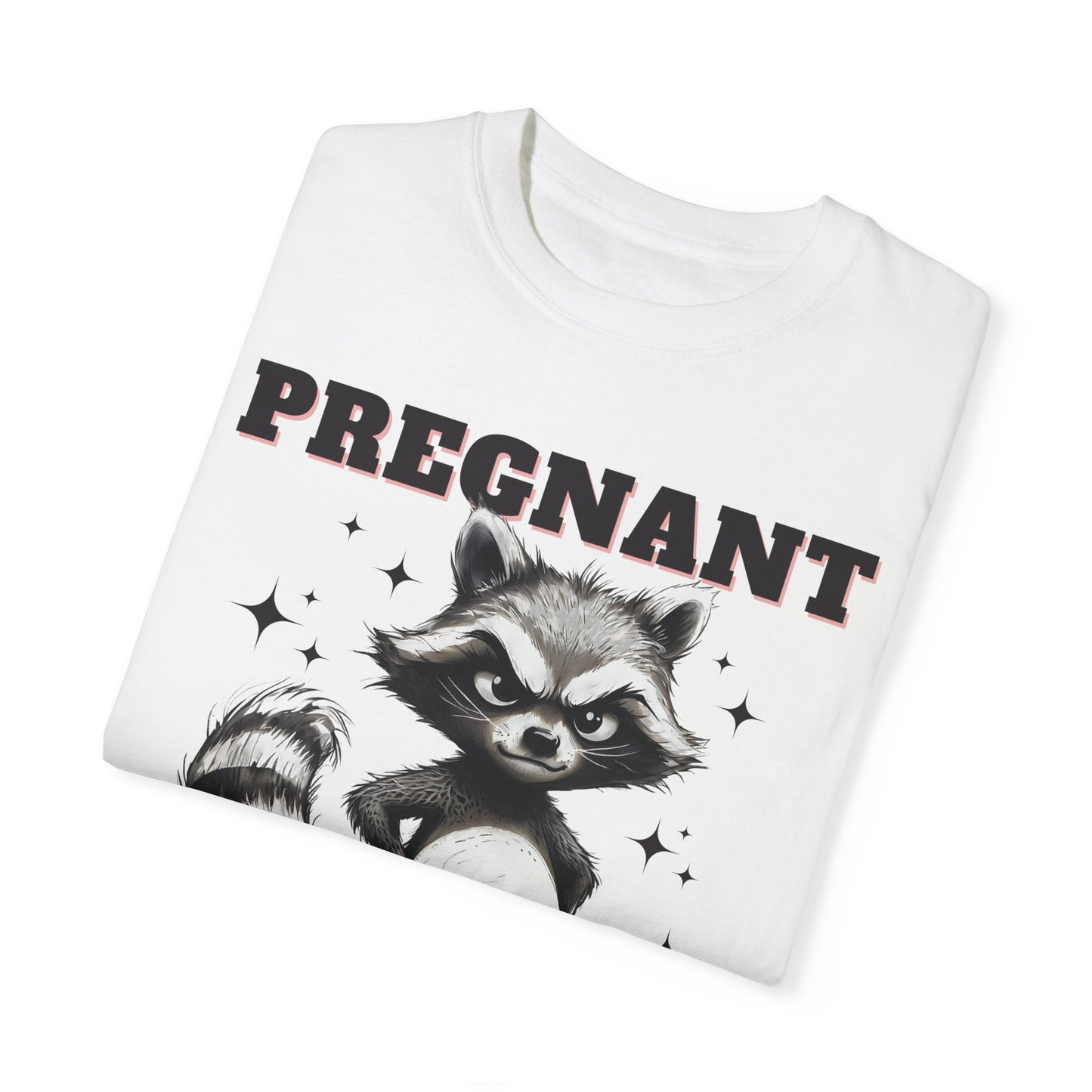 Pregnant Raccoon Graphic T-Shirt - Funny Unisex Tee