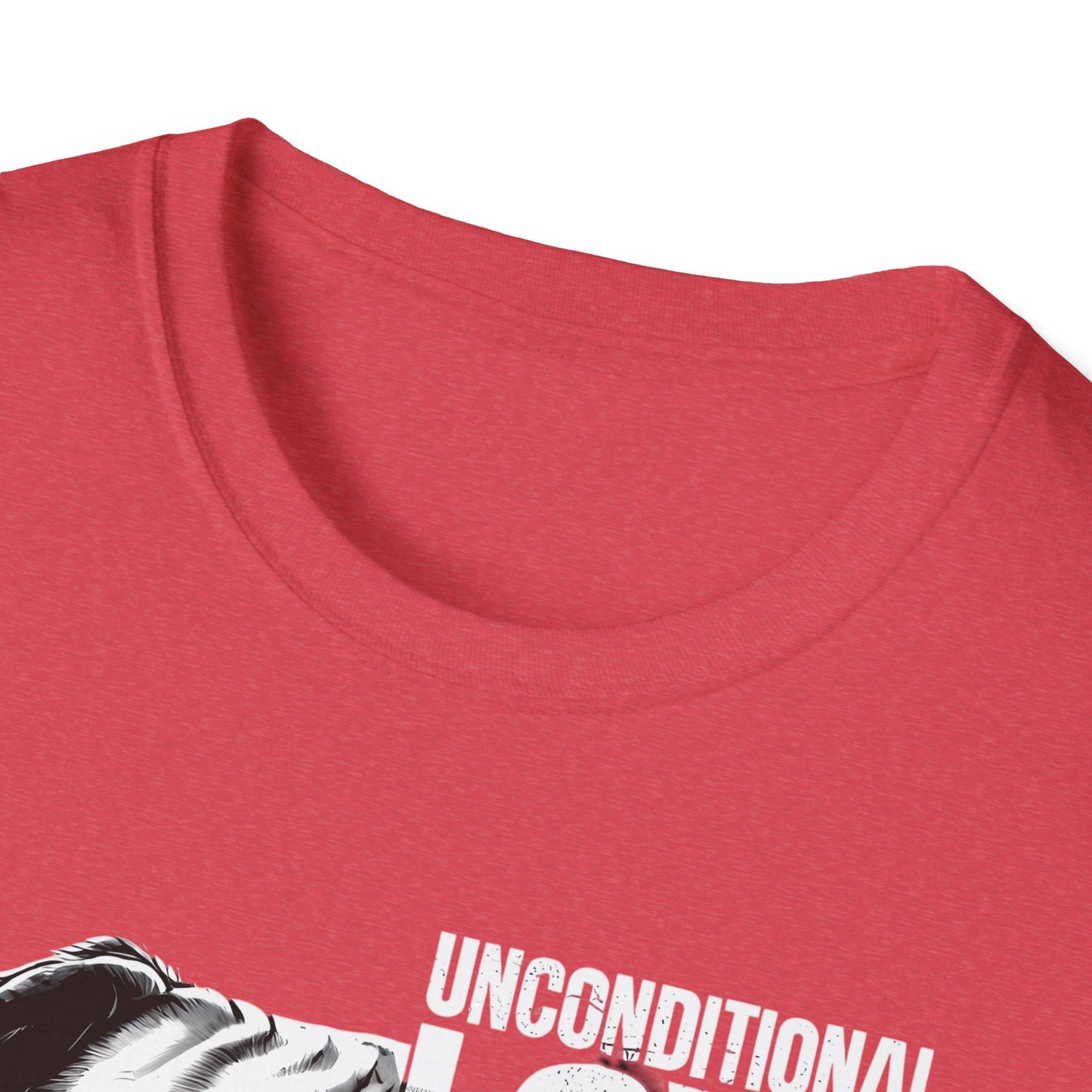 Unisex Softstyle T-Shirt - 'Unconditional Love in Every Bark' - Dog Lover Gift