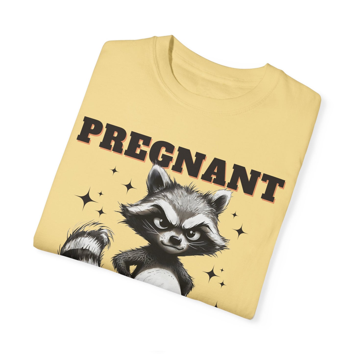 Pregnant Raccoon Graphic T-Shirt - Funny Unisex Tee