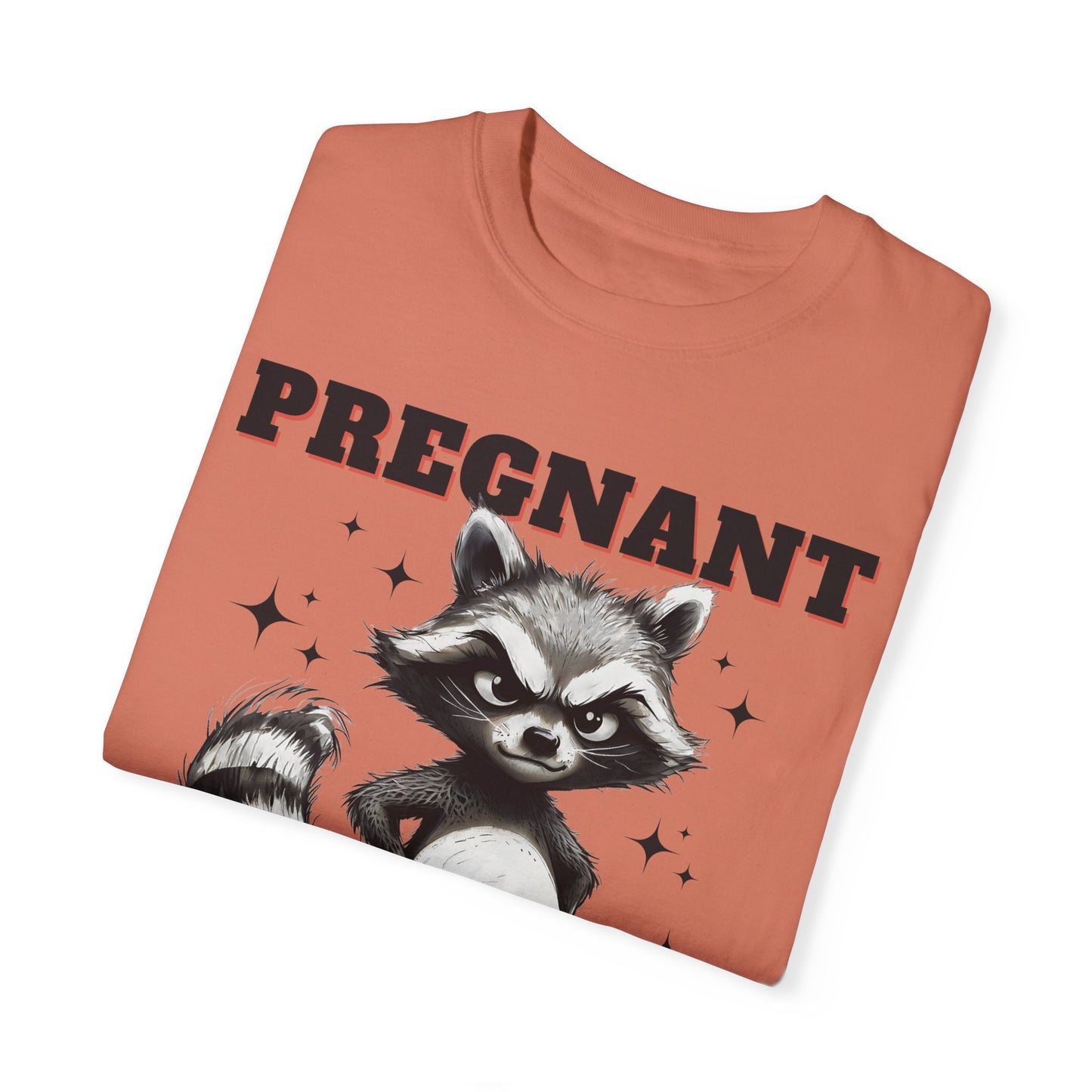 Pregnant Raccoon Graphic T-Shirt - Funny Unisex Tee