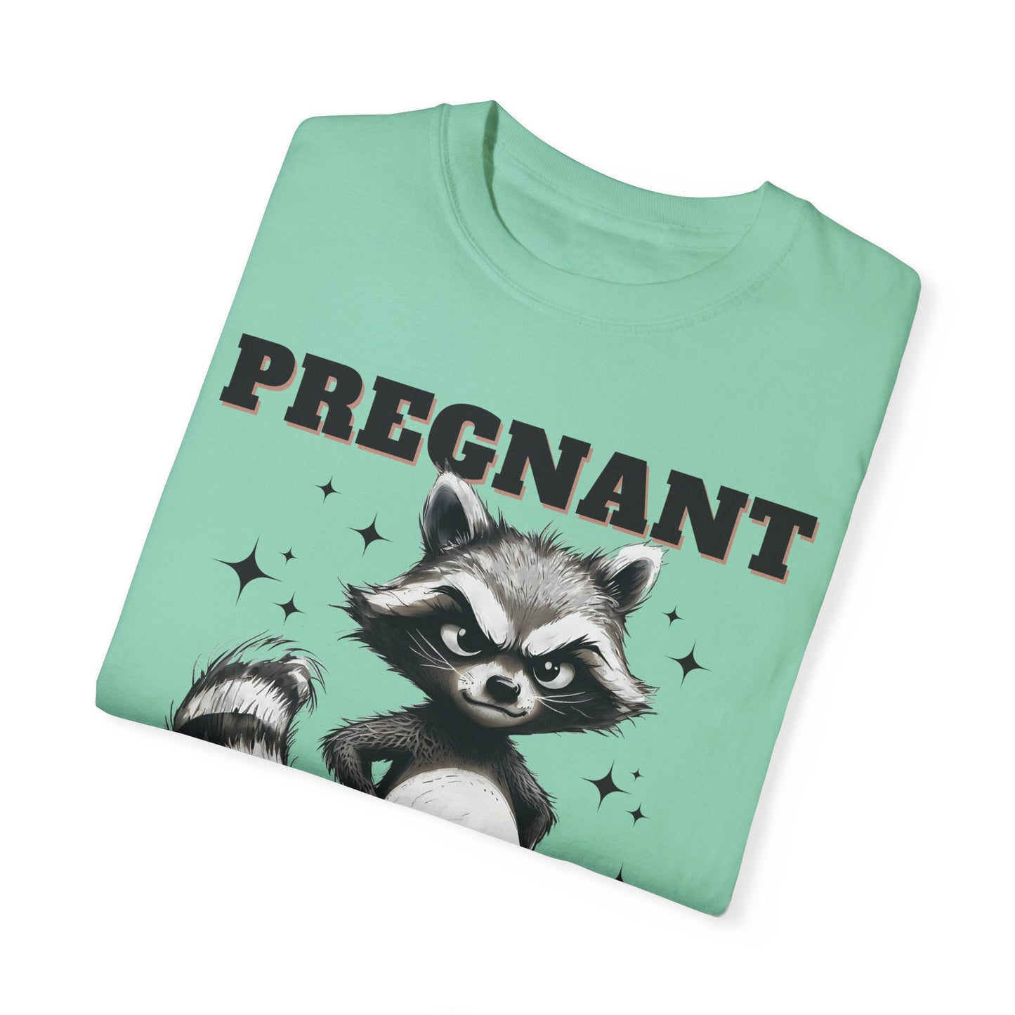 Pregnant Raccoon Graphic T-Shirt - Funny Unisex Tee