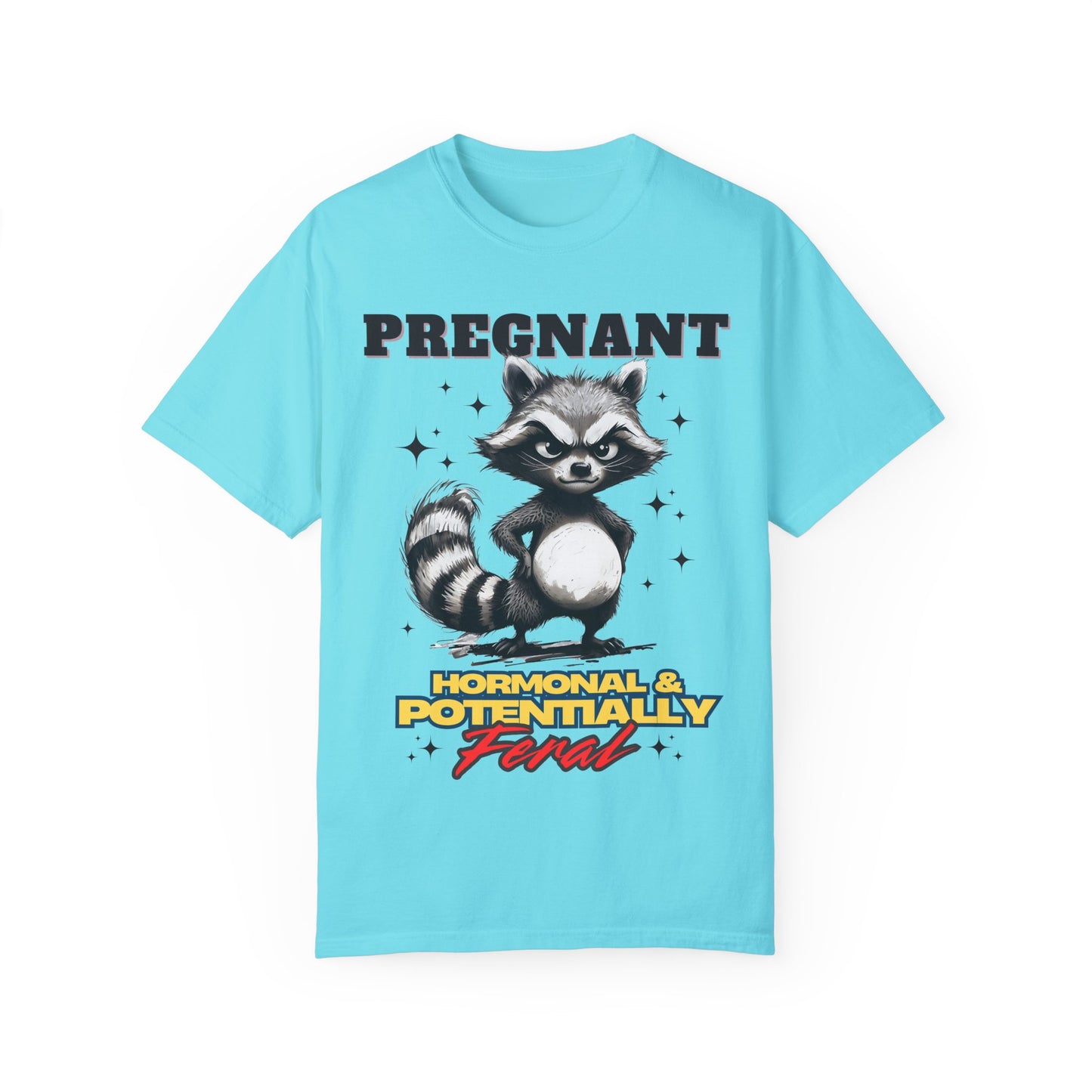 Pregnant Raccoon Graphic T-Shirt - Funny Unisex Tee
