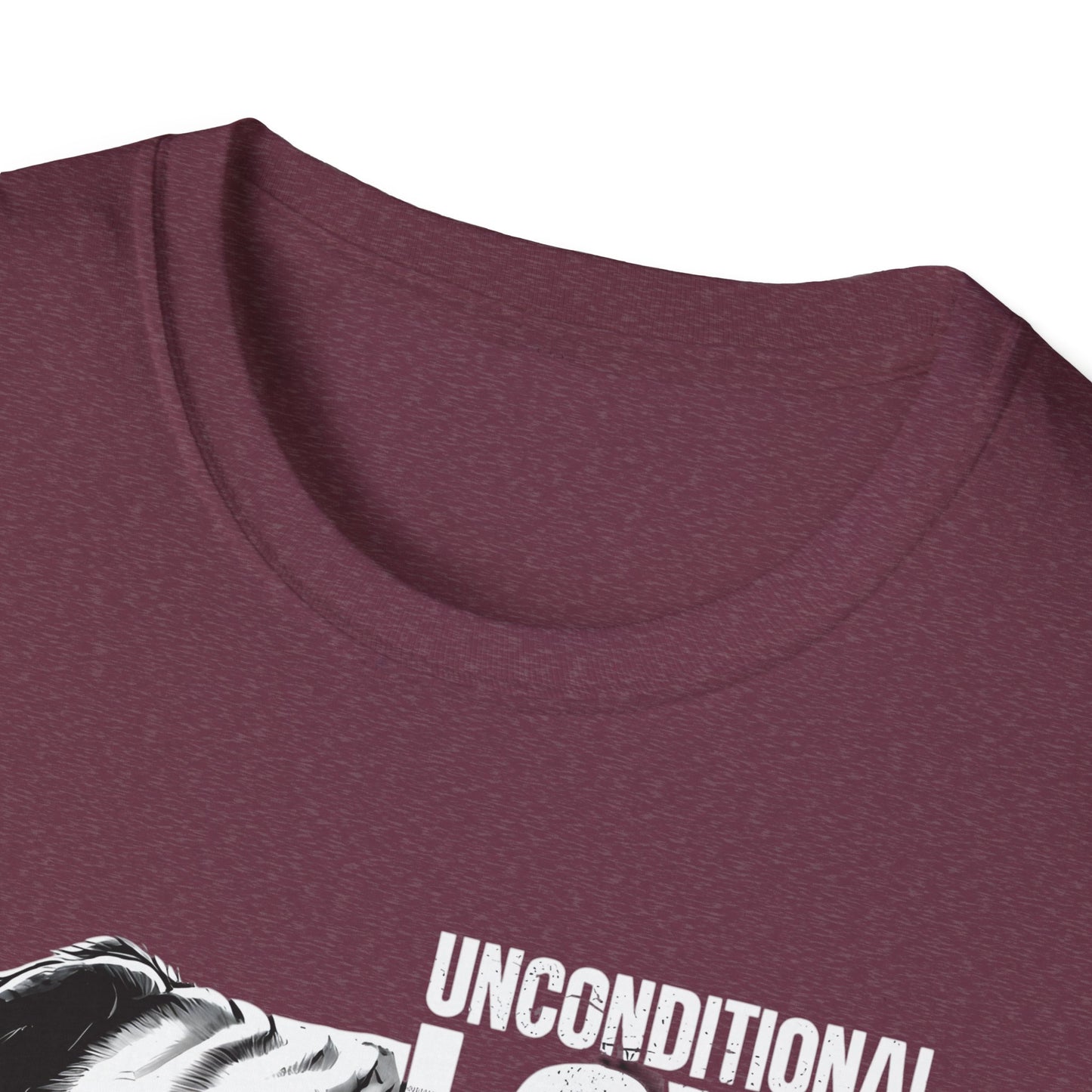 Unisex Softstyle T-Shirt - 'Unconditional Love in Every Bark' - Dog Lover Gift
