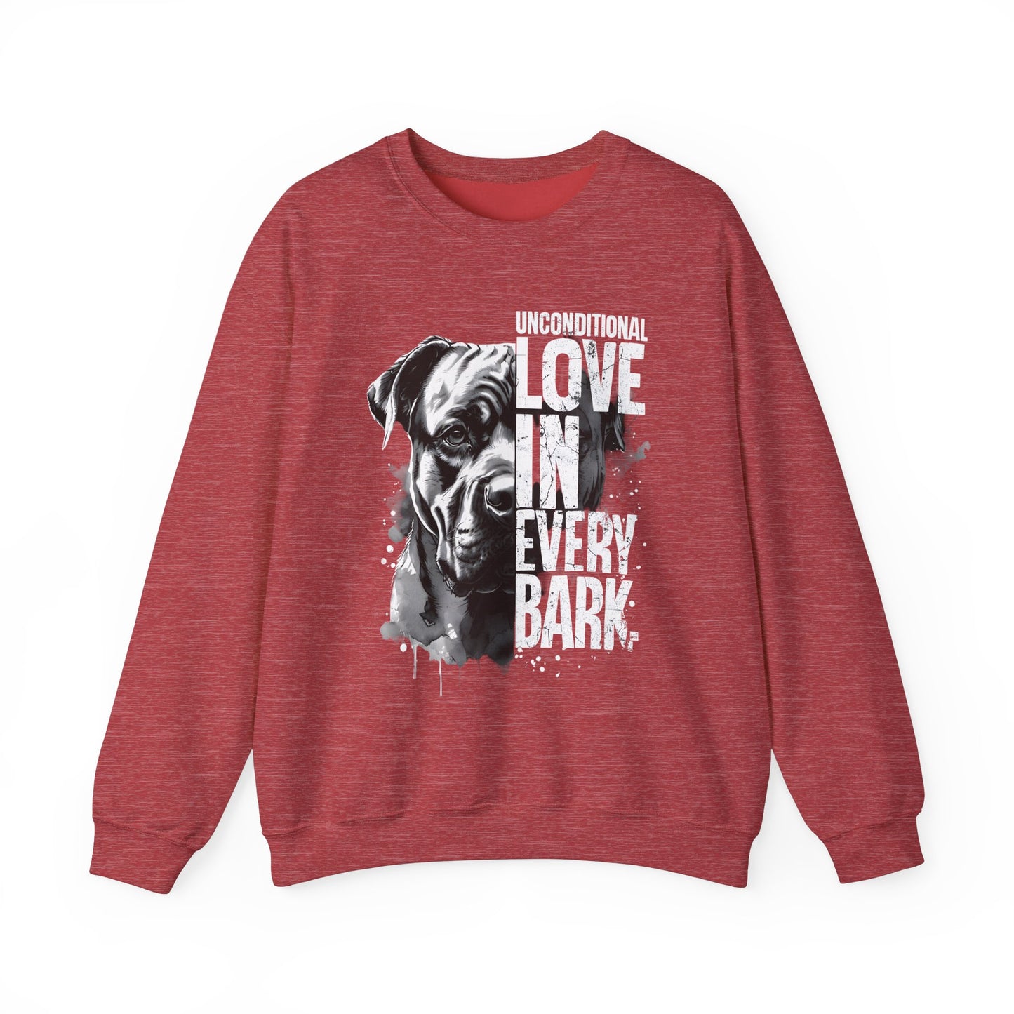 Unisex Heavy Blend™ Crewneck Sweatshirt - Artistic Dog Design for Animal Lovers