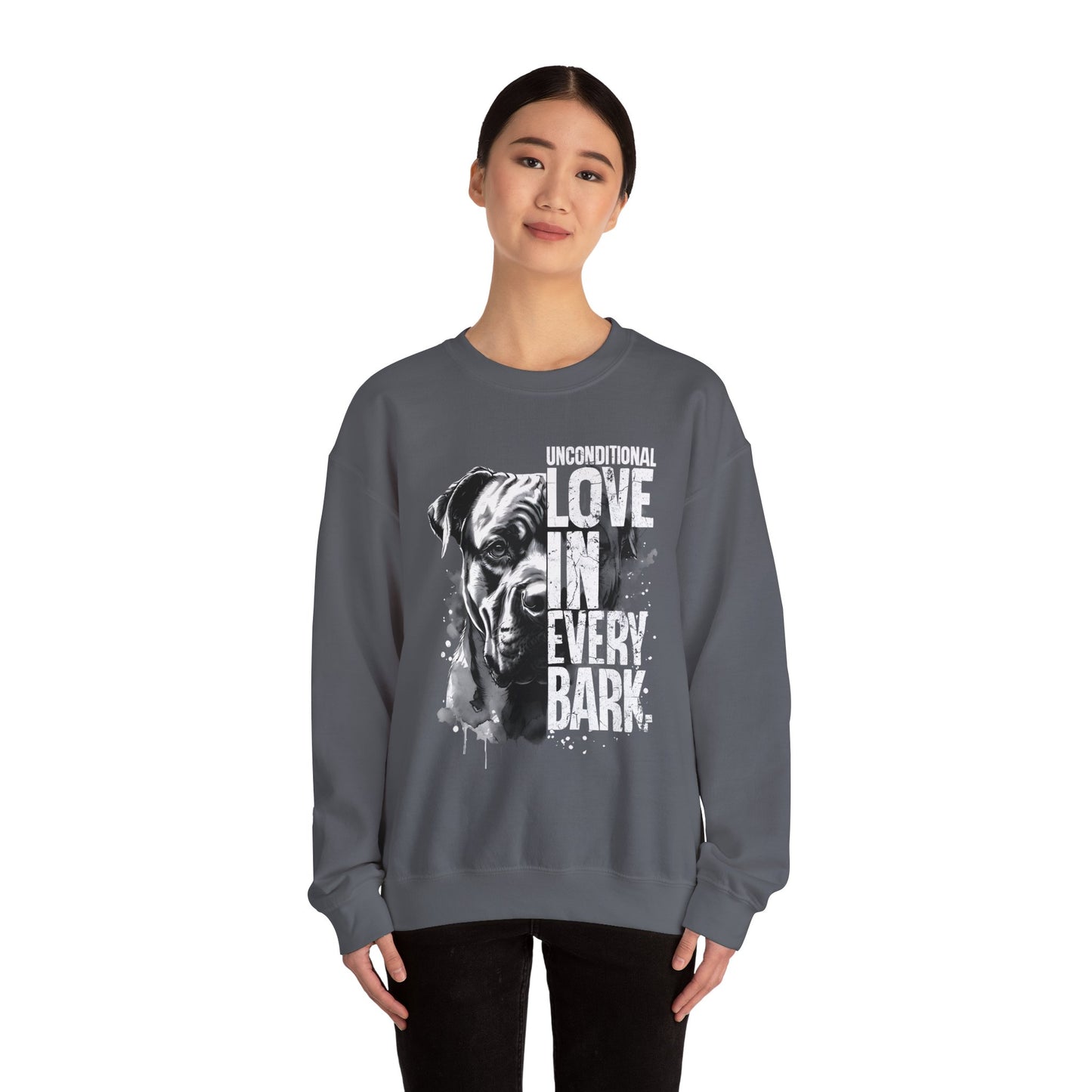 Unisex Heavy Blend™ Crewneck Sweatshirt - Artistic Dog Design for Animal Lovers