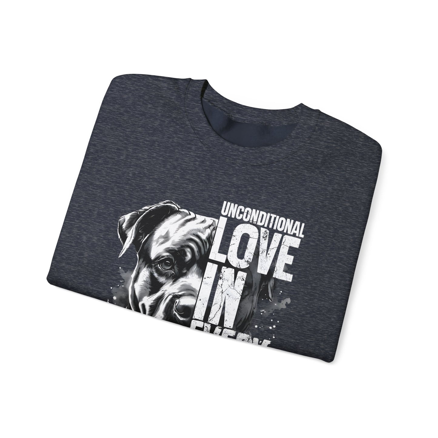 Unisex Heavy Blend™ Crewneck Sweatshirt - Artistic Dog Design for Animal Lovers