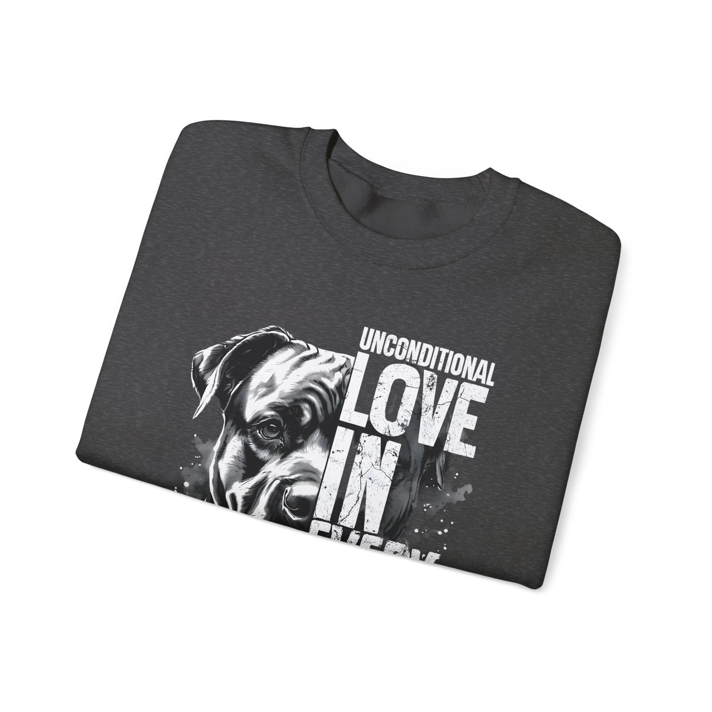 Unisex Heavy Blend™ Crewneck Sweatshirt - Artistic Dog Design for Animal Lovers