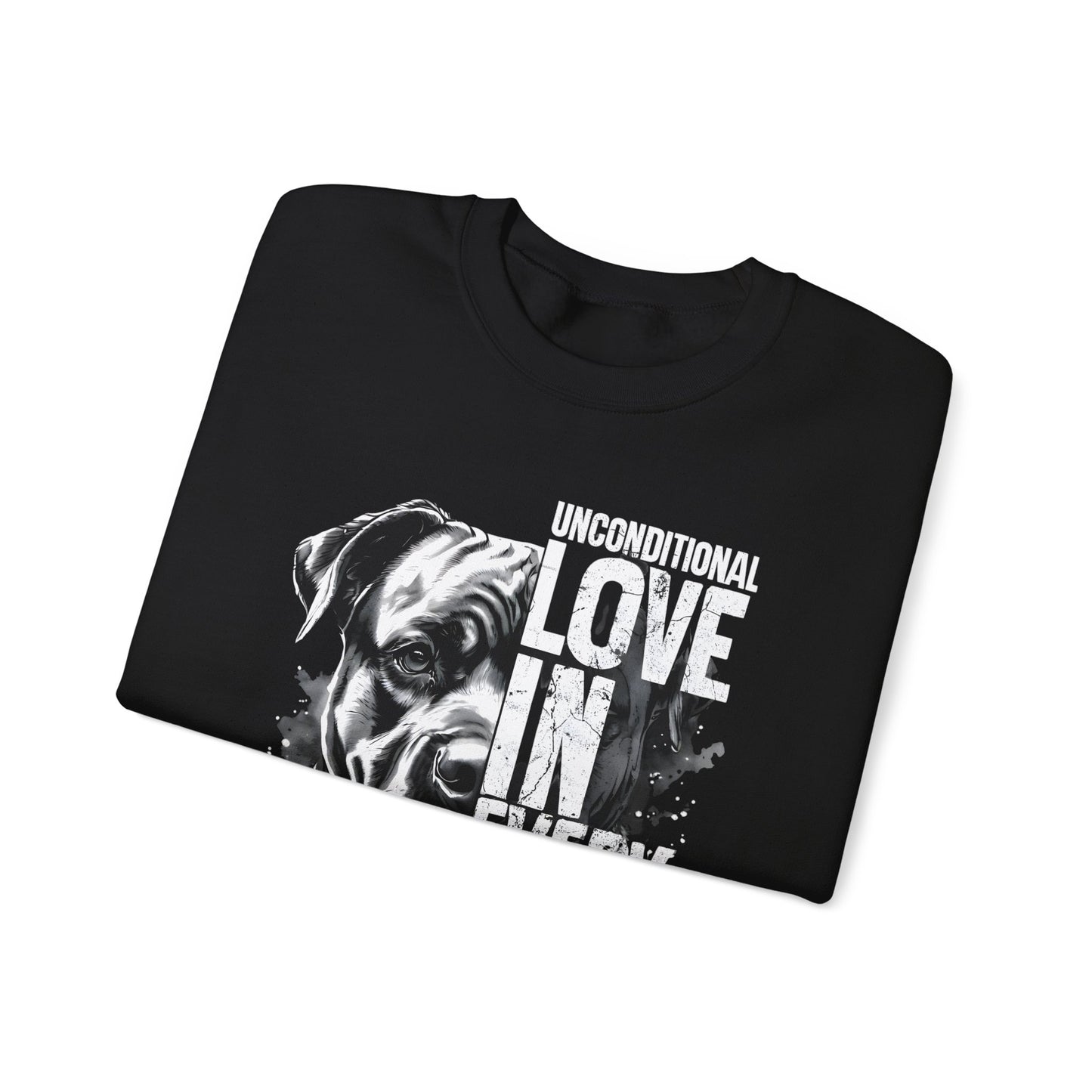 Unisex Heavy Blend™ Crewneck Sweatshirt - Artistic Dog Design for Animal Lovers