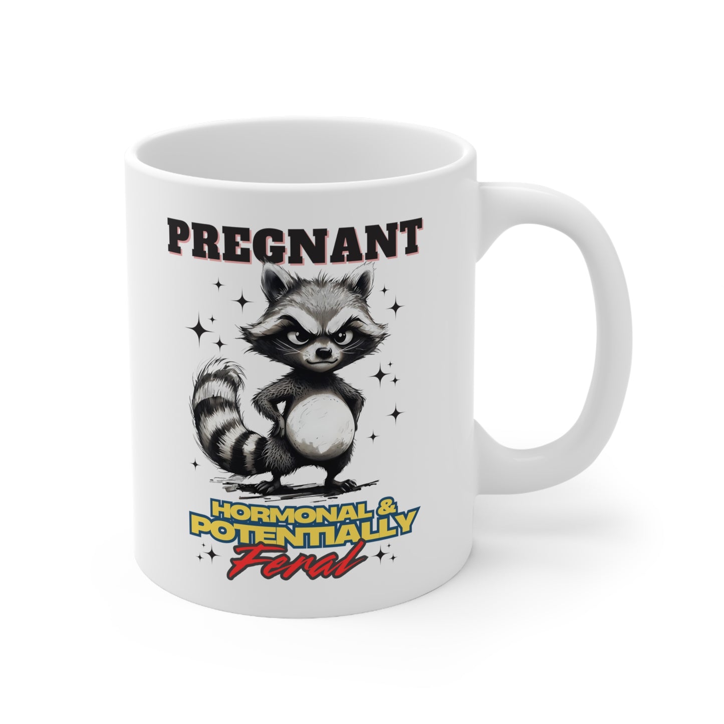 Pregnant Humor Ceramic Coffee Cups – 11oz & 15oz | Fun Gift for Expecting Moms