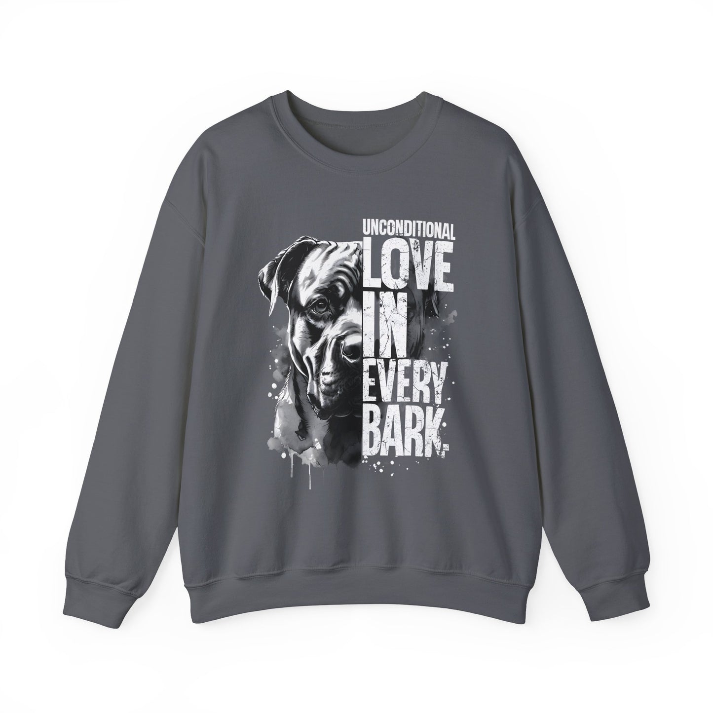 Unisex Heavy Blend™ Crewneck Sweatshirt - Artistic Dog Design for Animal Lovers