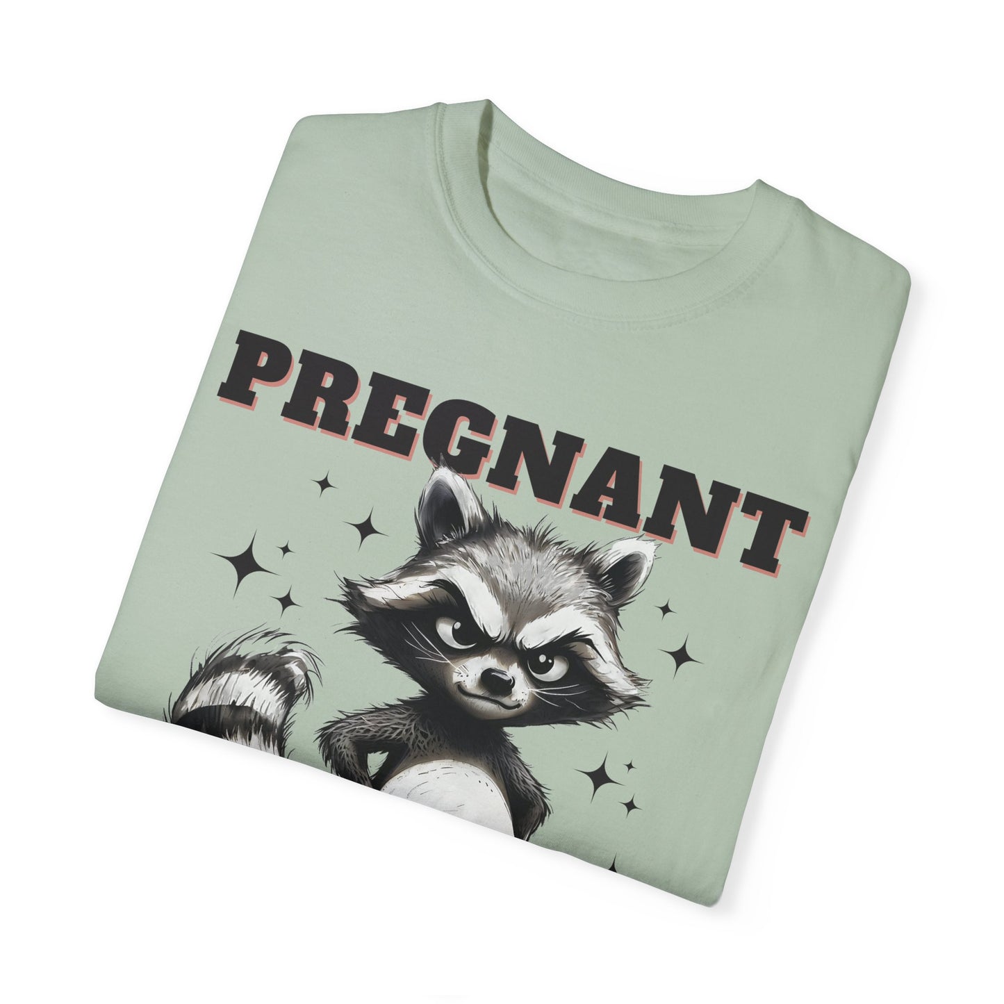 Pregnant Raccoon Graphic T-Shirt - Funny Unisex Tee
