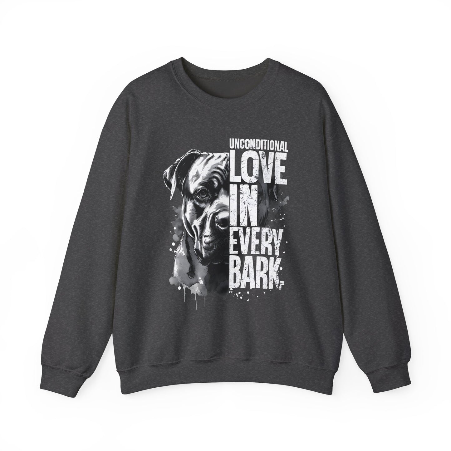Unisex Heavy Blend™ Crewneck Sweatshirt - Artistic Dog Design for Animal Lovers