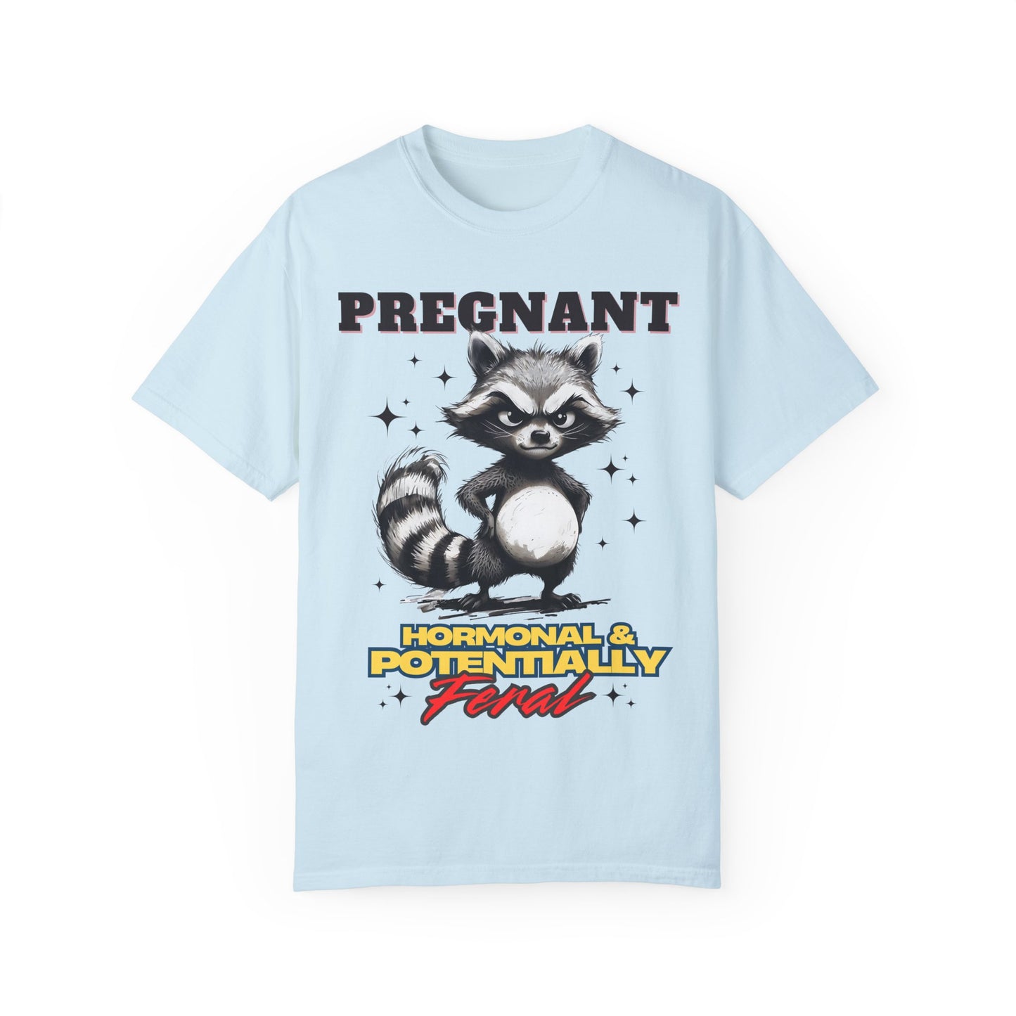Pregnant Raccoon Graphic T-Shirt - Funny Unisex Tee