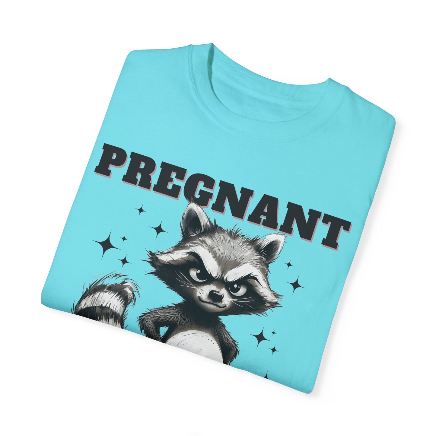 Pregnant Raccoon Graphic T-Shirt - Funny Unisex Tee