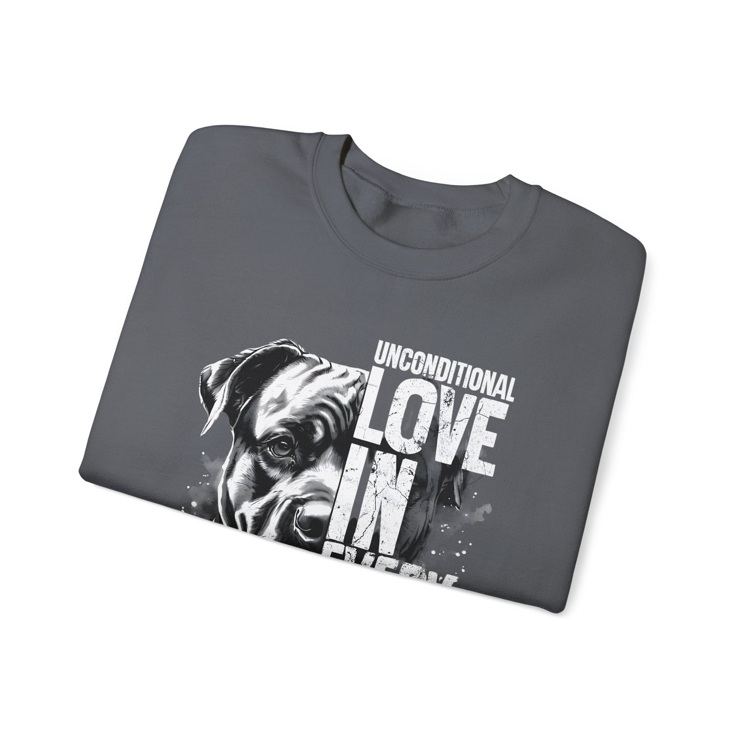 Unisex Heavy Blend™ Crewneck Sweatshirt - Artistic Dog Design for Animal Lovers