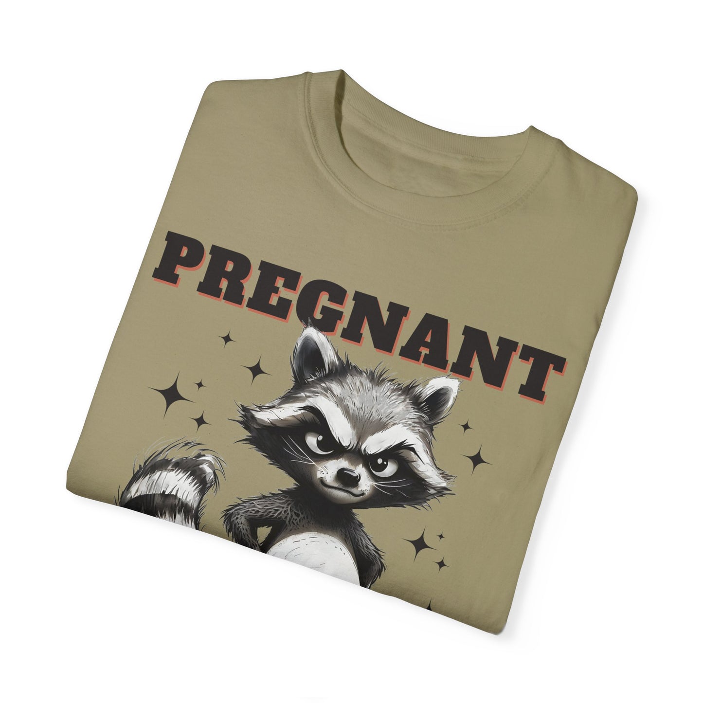 Pregnant Raccoon Graphic T-Shirt - Funny Unisex Tee