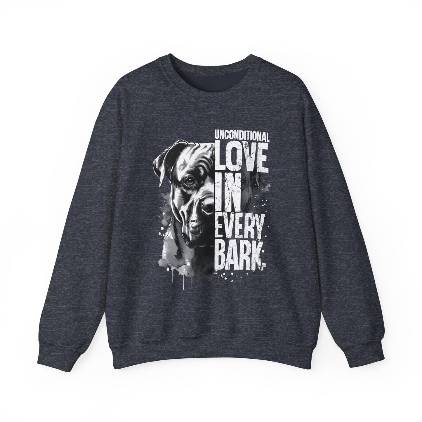 Unisex Heavy Blend™ Crewneck Sweatshirt - Artistic Dog Design for Animal Lovers